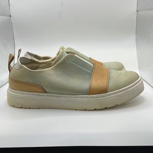 Dr Doc Martens Lylah Slip On Shoes Sneakers Blue Tan Womens Size 10